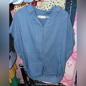 Madewell Blue Button-Up Shirt